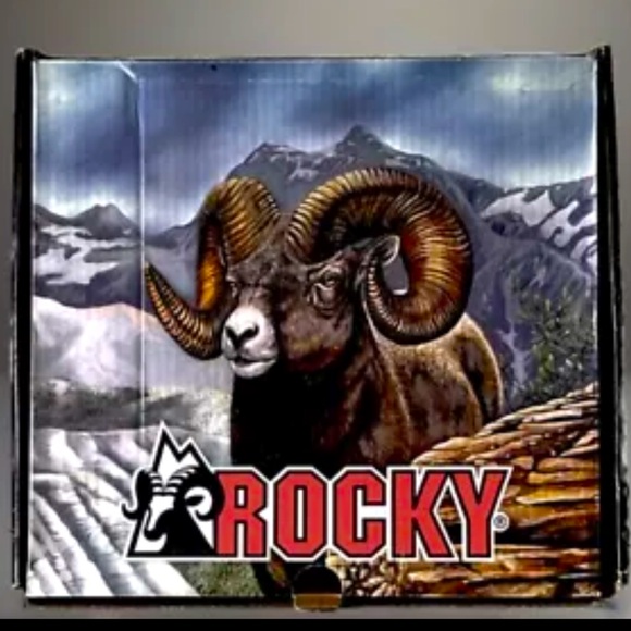 Rocky 2095 Paraboot Side Zip Lace Up Cap Toe Black Leather Work Boot Mens 10M - Picture 10 of 10